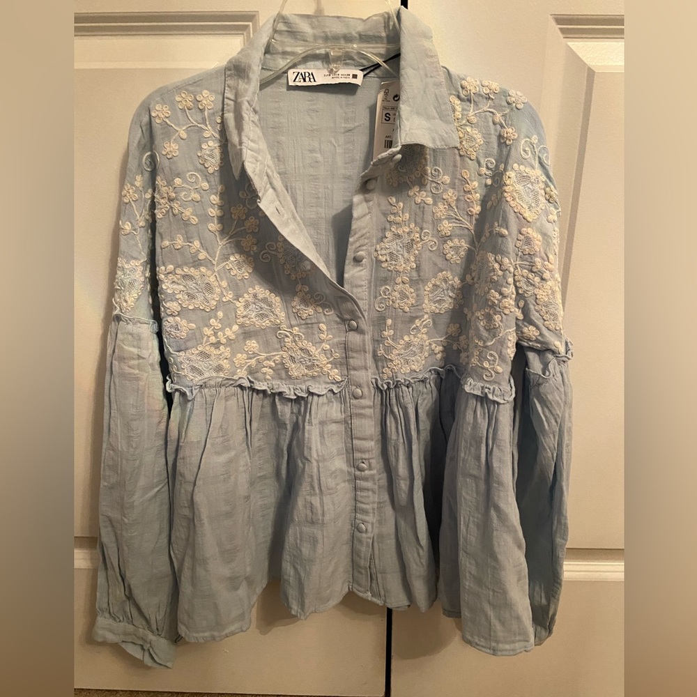 Zara Embroidered Blouse